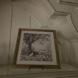 Bunnies in Nature framed Easter Artwork ** NEW ** My Texas House